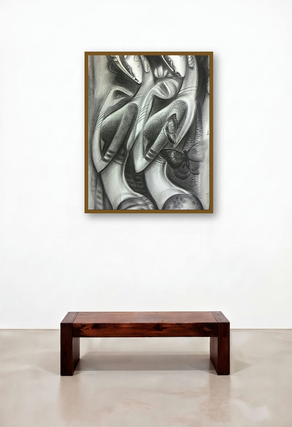Beautiful Women (A Moment of Connection) by artist Ramesh Pachpande displayed in a Eclectic Dining Room