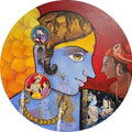 Religious acrylic painting titled 'Beauty', 36x36 inches, by artist Sachin Kharat on Canvas