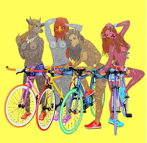 Fantasy acrylic painting titled 'Beauty', 72x72 inches, by artist Bandana Kumari on Canvas