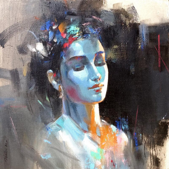 Beauty Painting by Niladri Paul | ArtZolo.com