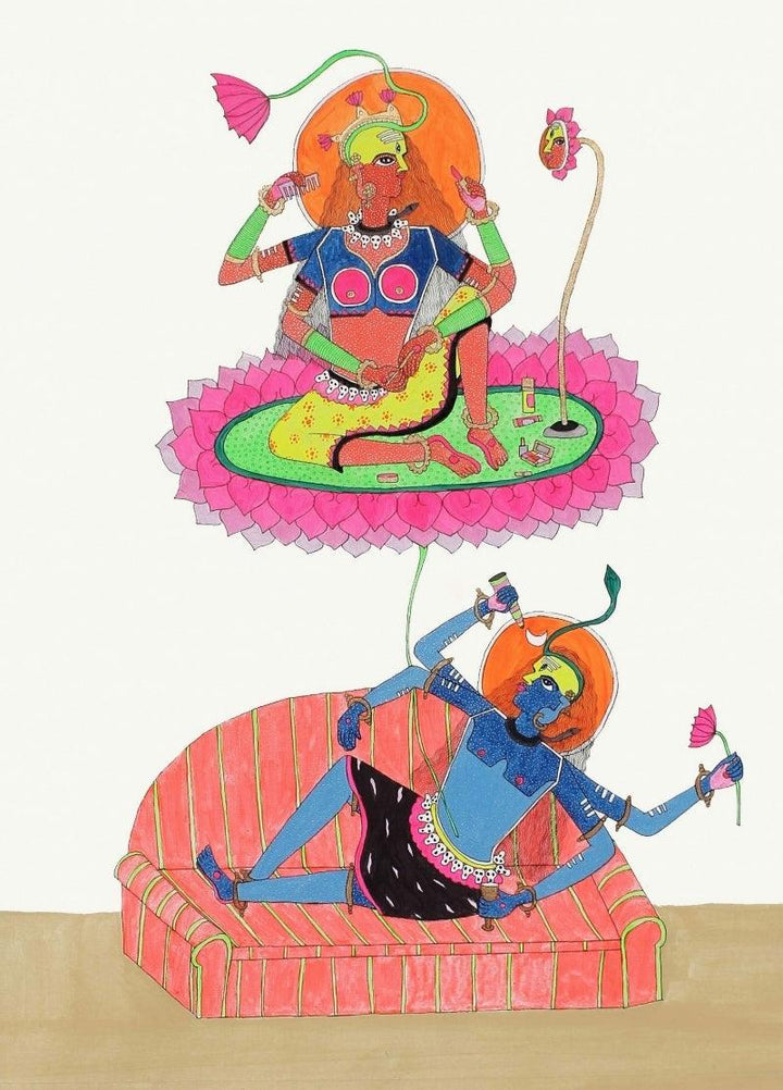 Beauty Of The Three World Painting by Priti Singh | ArtZolo.com