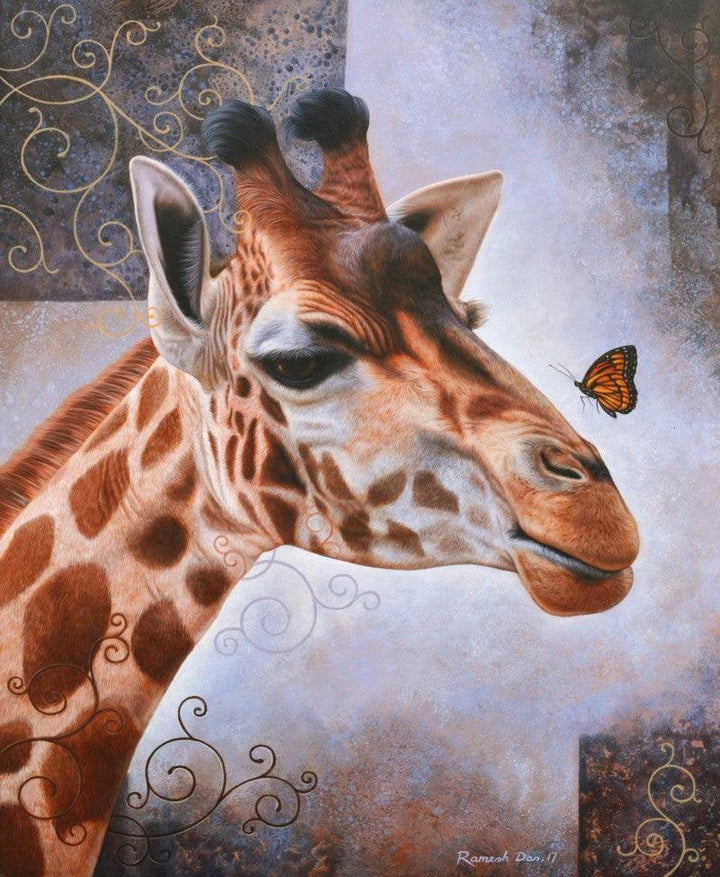Beauty Of Wildlife 4 Painting by Ramesh Das | ArtZolo.com