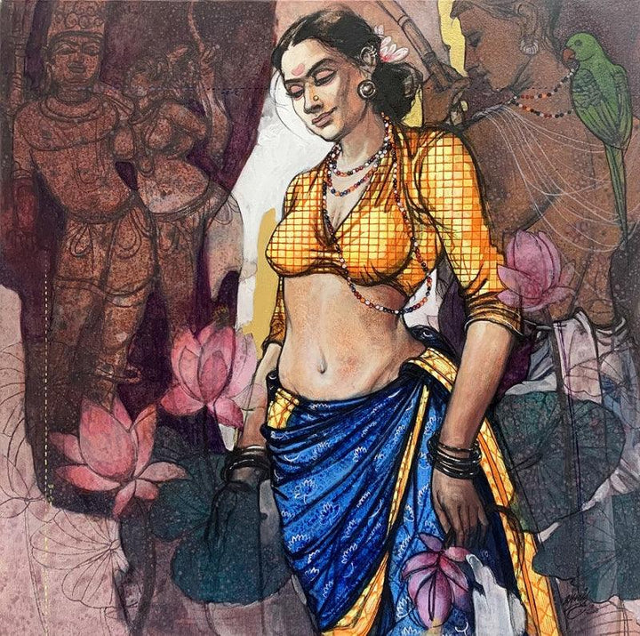 Beauty (Rati) Painting by Ramchandra Kharatmal | ArtZolo.com