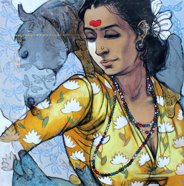 Beauty Series Painting by Ramchandra Kharatmal | ArtZolo.com