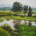 Landscape watercolor painting titled 'Beauty of Nature', 12x8 inches, by artist Niketan Bhalerao on Paper