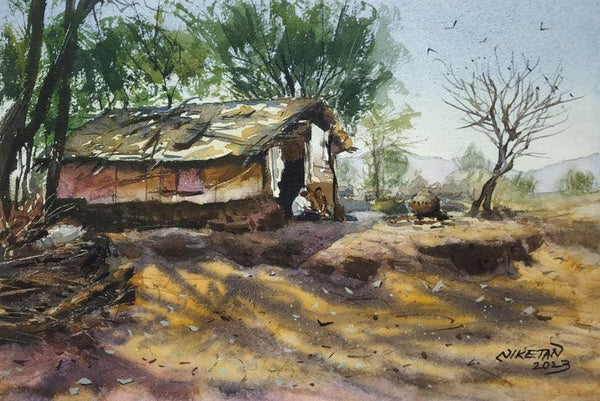 Beauty Of Rural House Painting by Niketan Bhalerao | ArtZolo.com