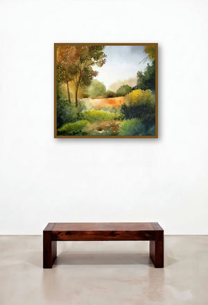 Beauty Of Nature (Verdant Vista) by artist Jitendra Sule displayed in a Classic Study