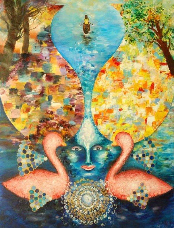 Beyond Duality Painting by Poonam Agarwal | ArtZolo.com