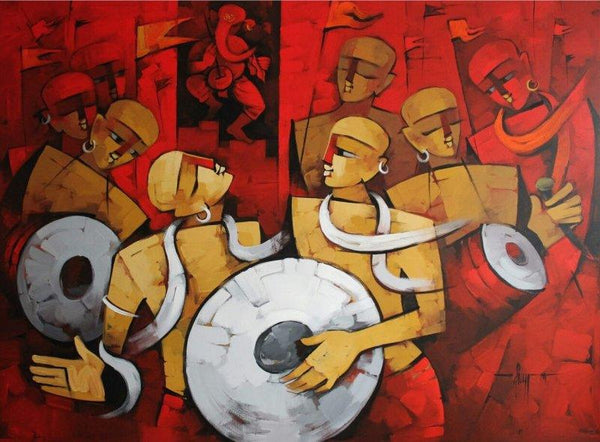 Bhakti Rang Painting by Deepa Vedpathak | ArtZolo.com