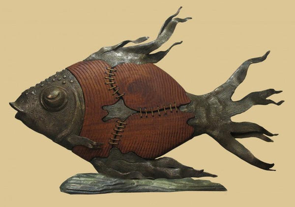 Big Fish Sculpture by Subrata Paul | ArtZolo.com