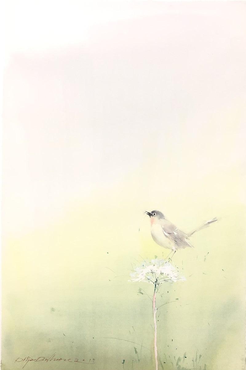 Animals mixed media painting titled 'Bird', 22x15 inches, by artist Dilip Dudhane on Paper