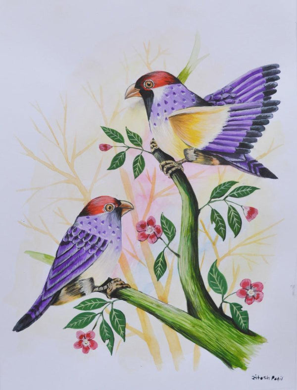 Birds 221 Painting by Santosh Patil | ArtZolo.com