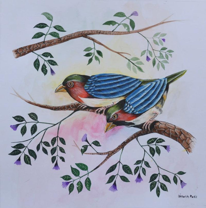 Birds 223 Painting by Santosh Patil | ArtZolo.com