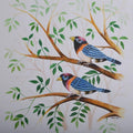 Animals watercolor painting titled 'Birds 227', 14x13 inches, by artist Santosh Patil on paper