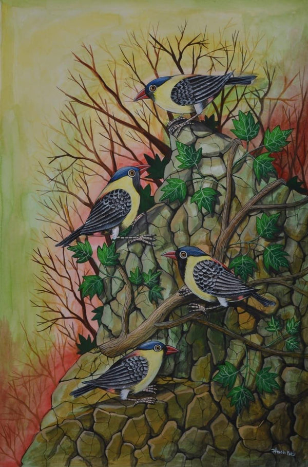 Birds 401 Painting by Santosh Patil | ArtZolo.com