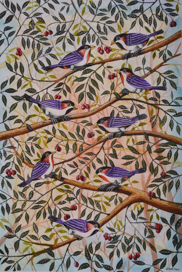 Birds 801 Painting by Santosh Patil | ArtZolo.com