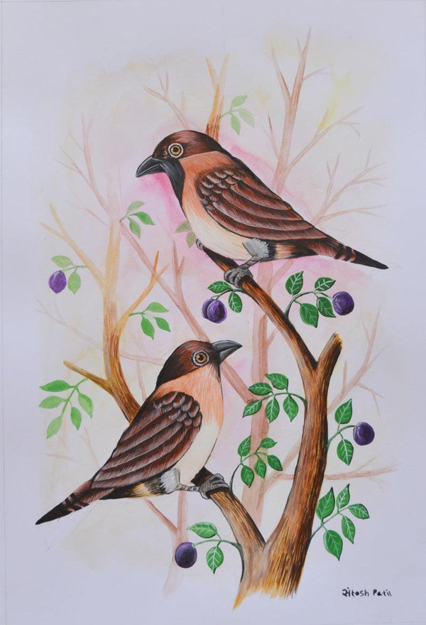 Birds Painting 22 Painting by Santosh Patil | ArtZolo.com