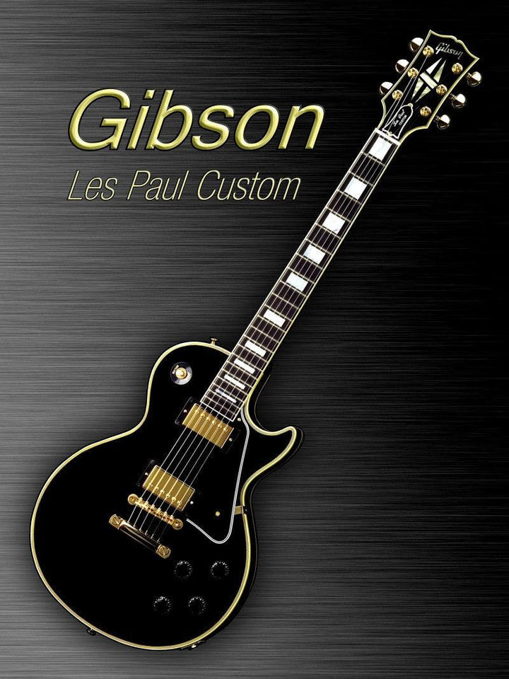 Black Gibson Les Paul Custom Photography by Shavit Mason | ArtZolo.com