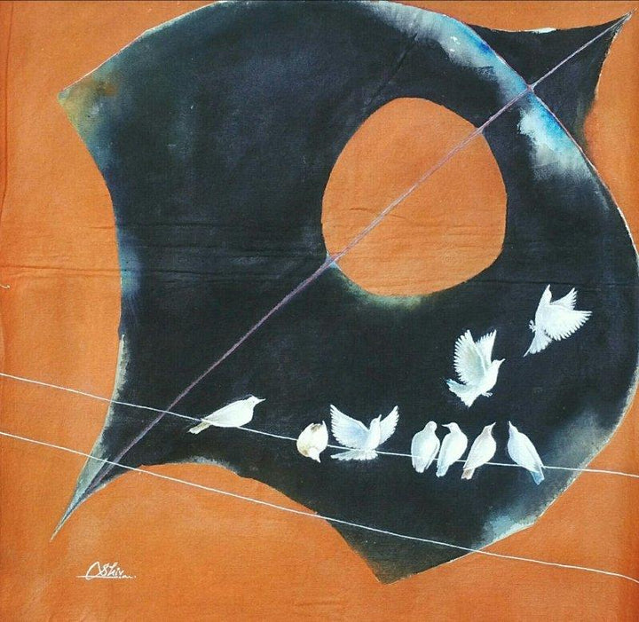 Black Kite And Birds Painting by Shiv Kumar Soni | ArtZolo.com