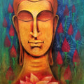 Religious dry pastel drawing titled 'Blessing', 23x20 inches, by artist N P Pandey on Paper