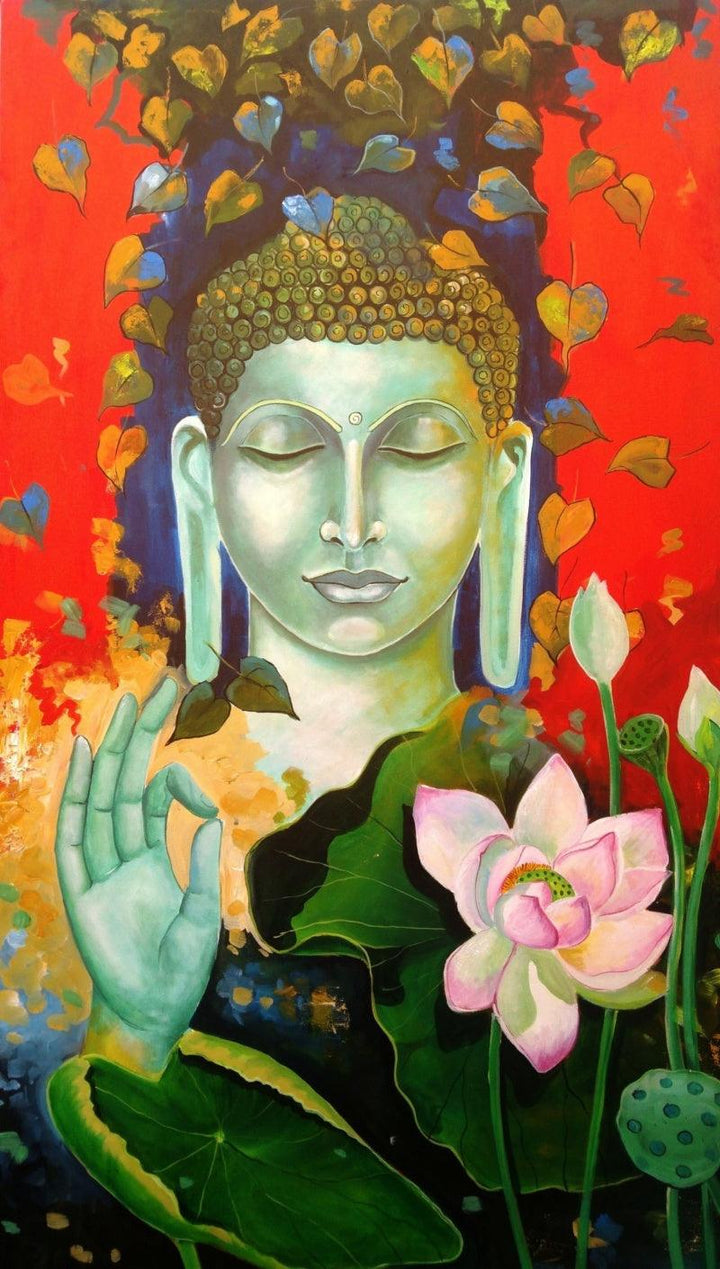 Blessing Buddha Painting by Arjun Das | ArtZolo.com