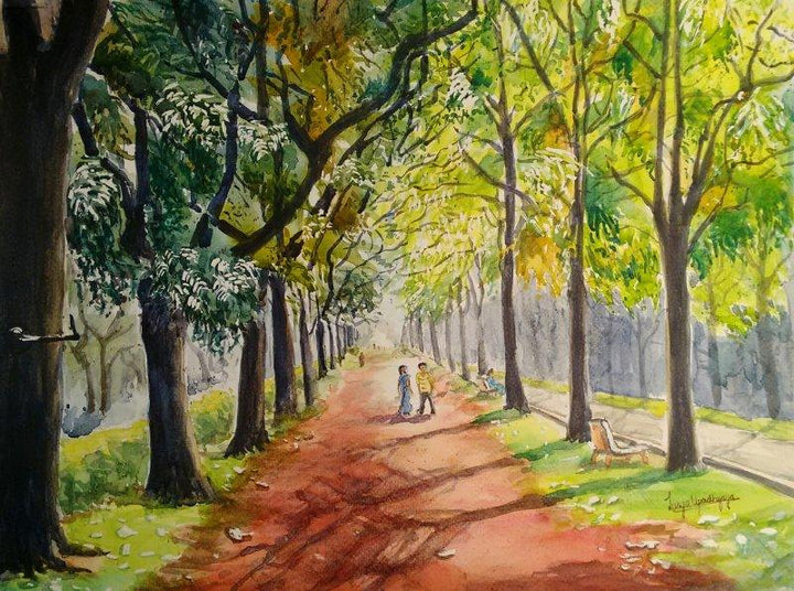 Blissful Shades Of Cubbon Park Painting by Lasya Upadhyaya | ArtZolo.com