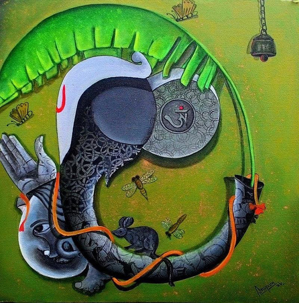Blossoming Mind 3 Painting by Anupam Pal | ArtZolo.com