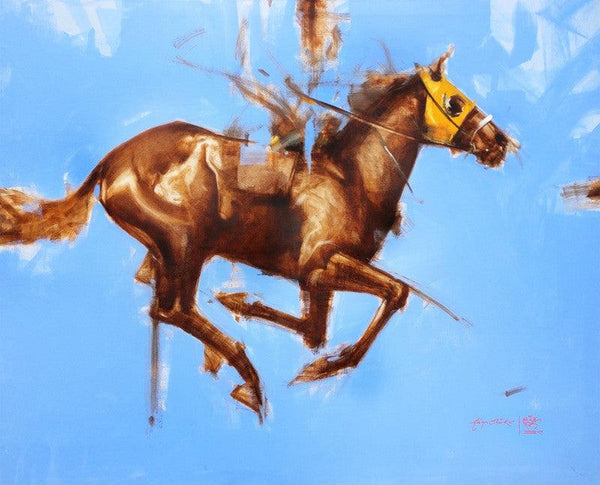 Blue And Yellow Painting by Aditya Shirke | ArtZolo.com