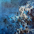 Abstract acrylic painting titled 'Blue', 38x18 inches, by artist Dnyaneshwar Dhavale on Canvas