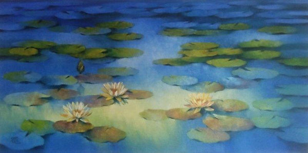 Blue Flower Beauty Painting by Swati Kale | ArtZolo.com