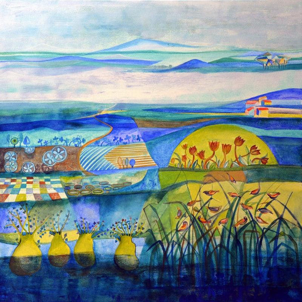 Blue Harmony Painting by Shilpa Pachpor | ArtZolo.com