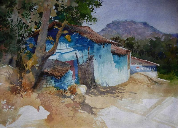 Blue Houe In Diongergarh Painting by Bijay Biswaal | ArtZolo.com
