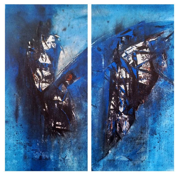 Blue18 Painting by Dnyaneshwar Dhavale | ArtZolo.com