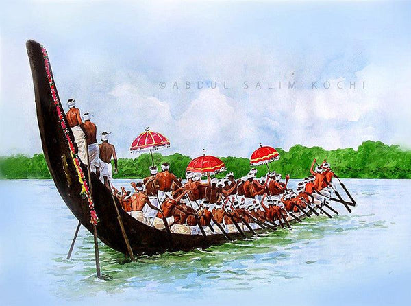 Boat Race 2 Painting by Abdul Salim | ArtZolo.com