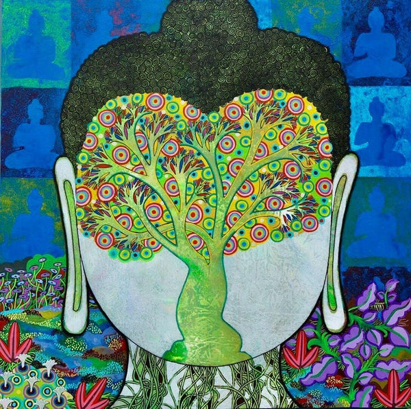 Bodhi Tree Painting by Chandra Morkonda | ArtZolo.com