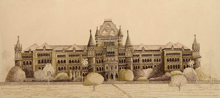 Bombay High Court Drawing by Aman A | ArtZolo.com