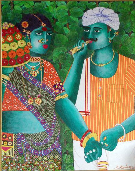 Bonalu 1 Painting by Bhawandla Narahari | ArtZolo.com
