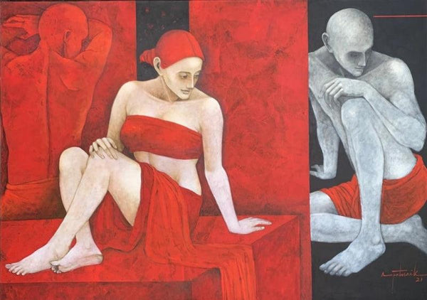Bond Of Love 2 Painting by Asit Kumar Patnaik | ArtZolo.com