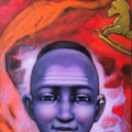 Figurative acrylic painting titled 'Boy', 36x15 inches, by artist Apet Pramod on Canvas