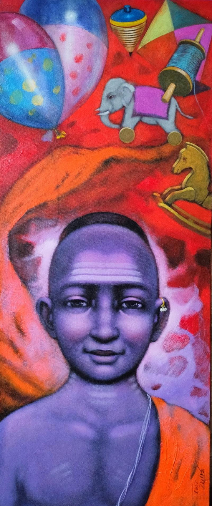 Boy Painting by Apet Pramod | ArtZolo.com