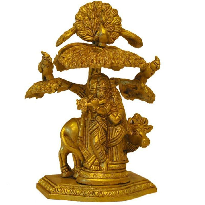 Brass Radha Krishna Handicraft by Brass Art | ArtZolo.com