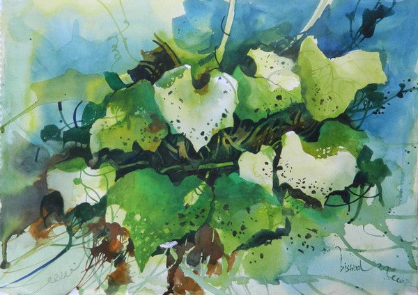 Broad Leaves Painting by Bijay Biswaal | ArtZolo.com