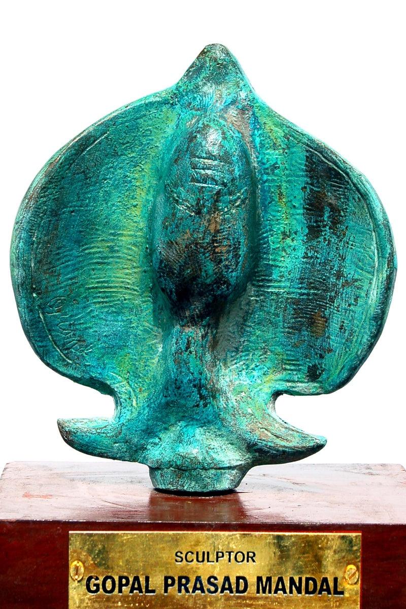Abstract sculpture titled 'Bronze', 12x14x10 inches, by artist GOPAL PRASAD MANDAL on bronze