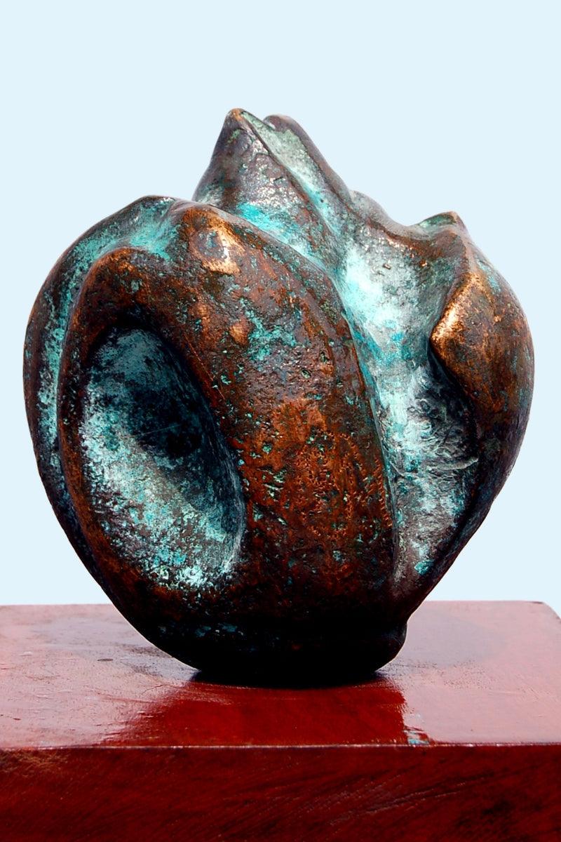 Abstract sculpture titled 'Bronze', 12x14x10 inches, by artist GOPAL PRASAD MANDAL on bronze