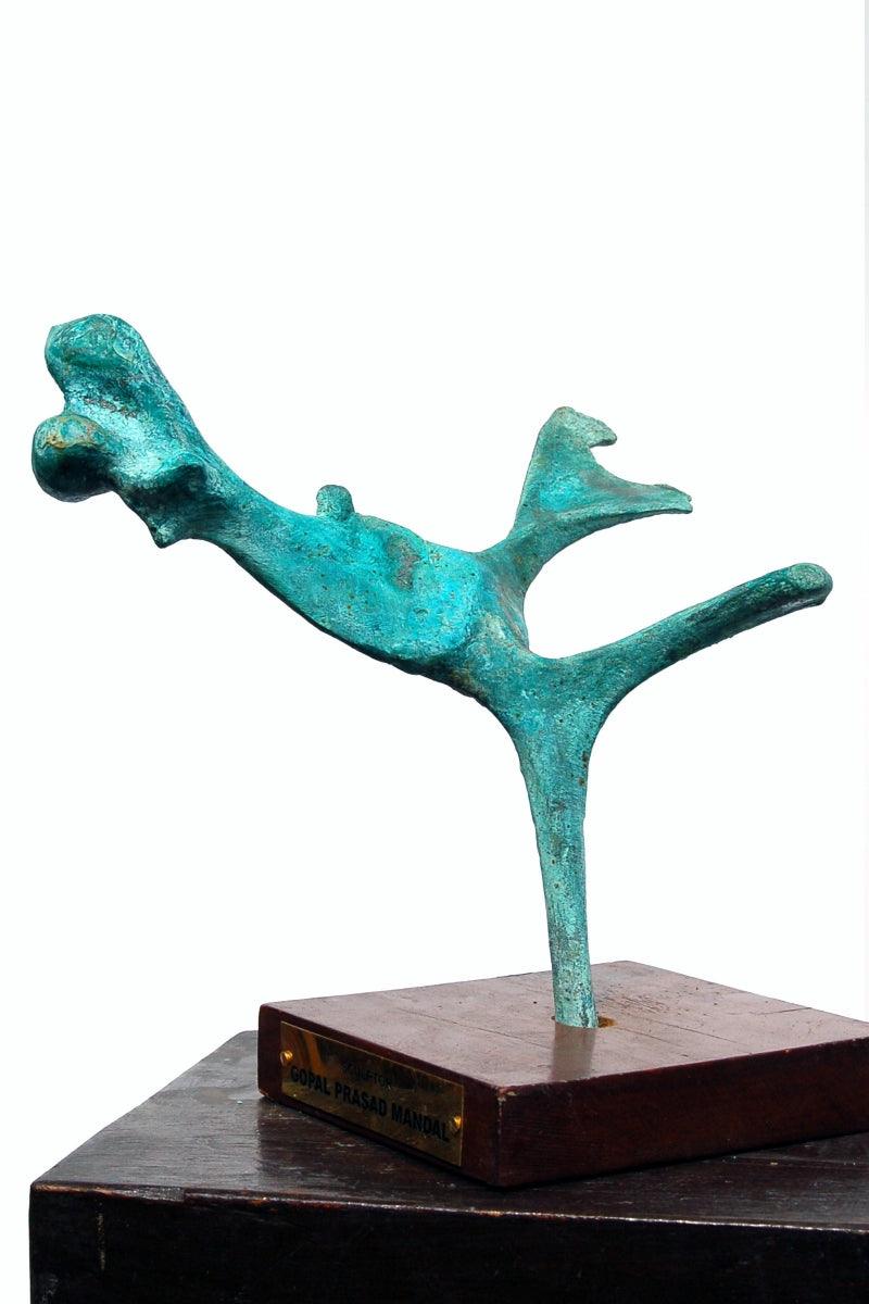 Abstract sculpture titled 'Bronze', 12x14x10 inches, by artist GOPAL PRASAD MANDAL on bronze