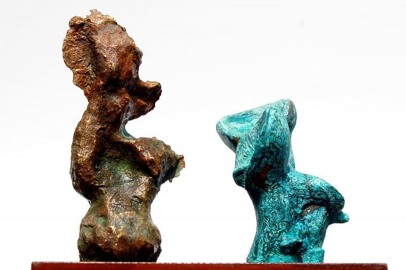 Abstract sculpture titled 'Bronze', 12x14x10 inches, by artist GOPAL PRASAD MANDAL on bronze