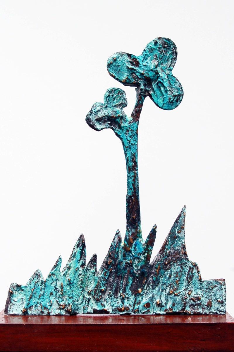Abstract sculpture titled 'Bronze', 12x14x10 inches, by artist GOPAL PRASAD MANDAL on bronze