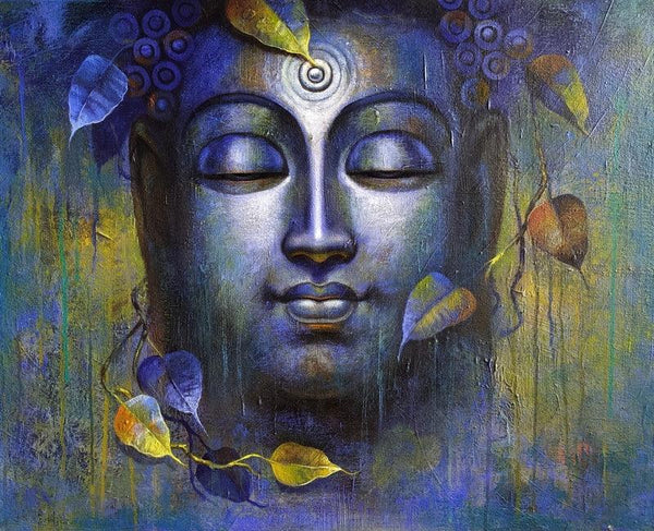 Buddha 10 Painting by Sanjay Lokhande | ArtZolo.com