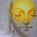 Religious acrylic painting titled 'Buddha 2', 48x48 inches, by artist Prince  Chand on Canvas