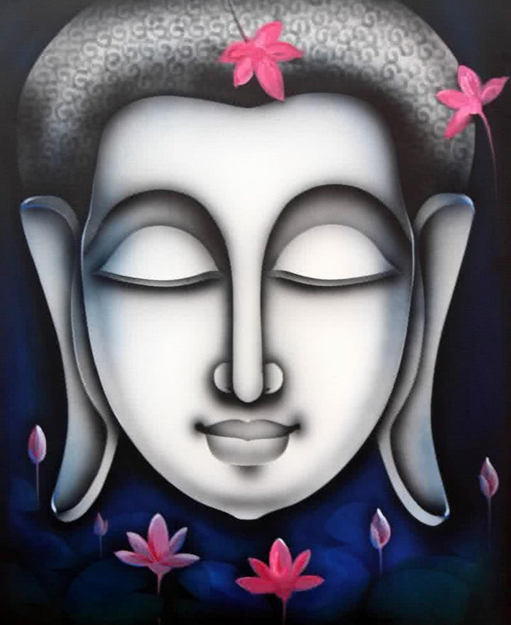 Buddha 4 Painting by Pradeesh K | ArtZolo.com